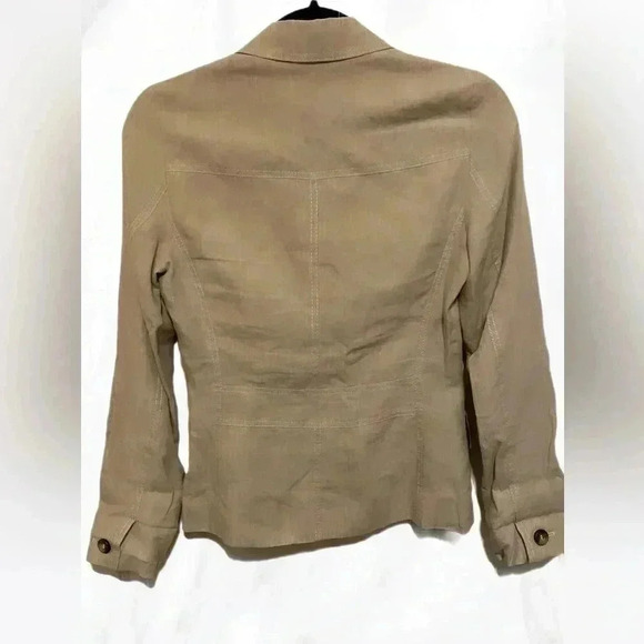 Boden “Cambridge” cream casual work long sleeve linen blazer 8 - Picture 3 of 5